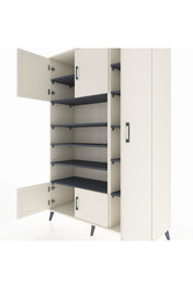 Hyperion Dolap 11 Raflı 5 Kapaklı 132x44x195 Aytaşı-Aytaşı/Antrasit