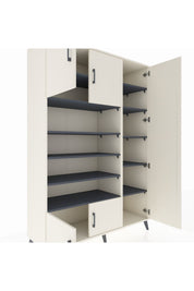 Hyperion Dolap 11 Raflı 5 Kapaklı 132x44x195 Aytaşı-Aytaşı/Antrasit