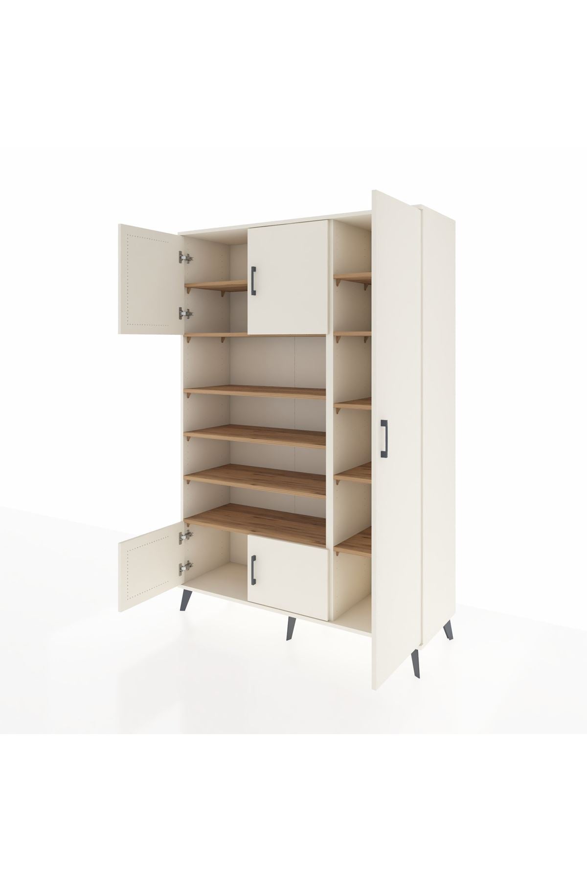 Hyperion Dolap 11 Raflı 5 Kapaklı 132x44x195 Aytaşı-Aytaşı/Çam