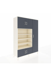 Hyperion Dolap 11 Raflı 5 Kapaklı 132x44x195 Aytaşı-Antrasit/Aytaşı