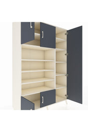 Hyperion Dolap 11 Raflı 5 Kapaklı 132x44x195 Aytaşı-Antrasit/Aytaşı