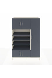 Hyperion Dolap 11 Raflı 5 Kapaklı 132x44x195 Aytaşı-Antrasit/Antrasit