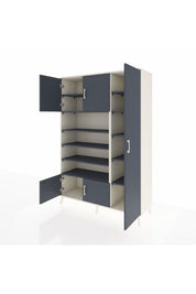 Hyperion Dolap 11 Raflı 5 Kapaklı 132x44x195 Aytaşı-Antrasit/Antrasit