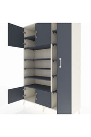 Hyperion Dolap 11 Raflı 5 Kapaklı 132x44x195 Aytaşı-Antrasit/Antrasit