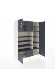 Hyperion Dolap 11 Raflı 5 Kapaklı 132x44x195 Aytaşı-Antrasit/Antrasit