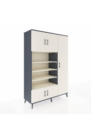 Hyperion Dolap 11 Raflı 5 Kapaklı 132x44x195 Antrasit-Aytaşı/Aytaşı