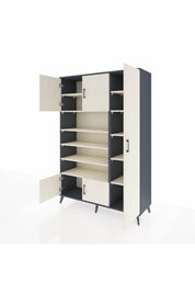 Hyperion Dolap 11 Raflı 5 Kapaklı 132x44x195 Antrasit-Aytaşı/Aytaşı