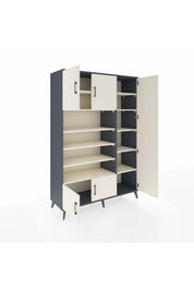 Hyperion Dolap 11 Raflı 5 Kapaklı 132x44x195 Antrasit-Aytaşı/Aytaşı