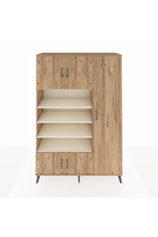 Hyperion Dolap 11 Raflı 5 Kapaklı 132x44x195 Çam-Çam/Aytaşı