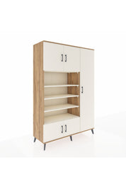 Hyperion Dolap 11 Raflı 5 Kapaklı 132x44x195 Çam-Aytaşı/Aytaşı