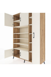 Hyperion Dolap 11 Raflı 5 Kapaklı 132x44x195 Çam-Aytaşı/Aytaşı