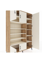 Hyperion Dolap 11 Raflı 5 Kapaklı 132x44x195 Çam-Aytaşı/Aytaşı