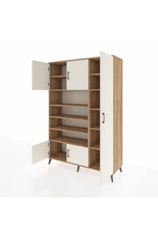 Hyperion Dolap 11 Raflı 5 Kapaklı 132x44x195 Çam-Aytaşı/Çam