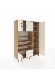 Hyperion Dolap 11 Raflı 5 Kapaklı 132x44x195 Çam-Aytaşı/Çam