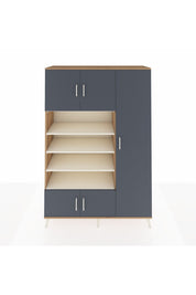 Hyperion Dolap 11 Raflı 5 Kapaklı 132x44x195 Çam-Antrasit/Aytaşı