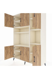 Hyperion Dolap 9 Raflı 6 Kapaklı 132x44x195 Aytaşı-Çam/Aytaşı