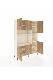 Hyperion Dolap 9 Raflı 6 Kapaklı 132x44x195 Aytaşı-Çam/Aytaşı