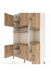 Hyperion Dolap 9 Raflı 6 Kapaklı 132x44x195 Aytaşı-Çam/Çam