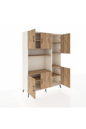 Hyperion Dolap 9 Raflı 6 Kapaklı 132x44x195 Aytaşı-Çam/Çam