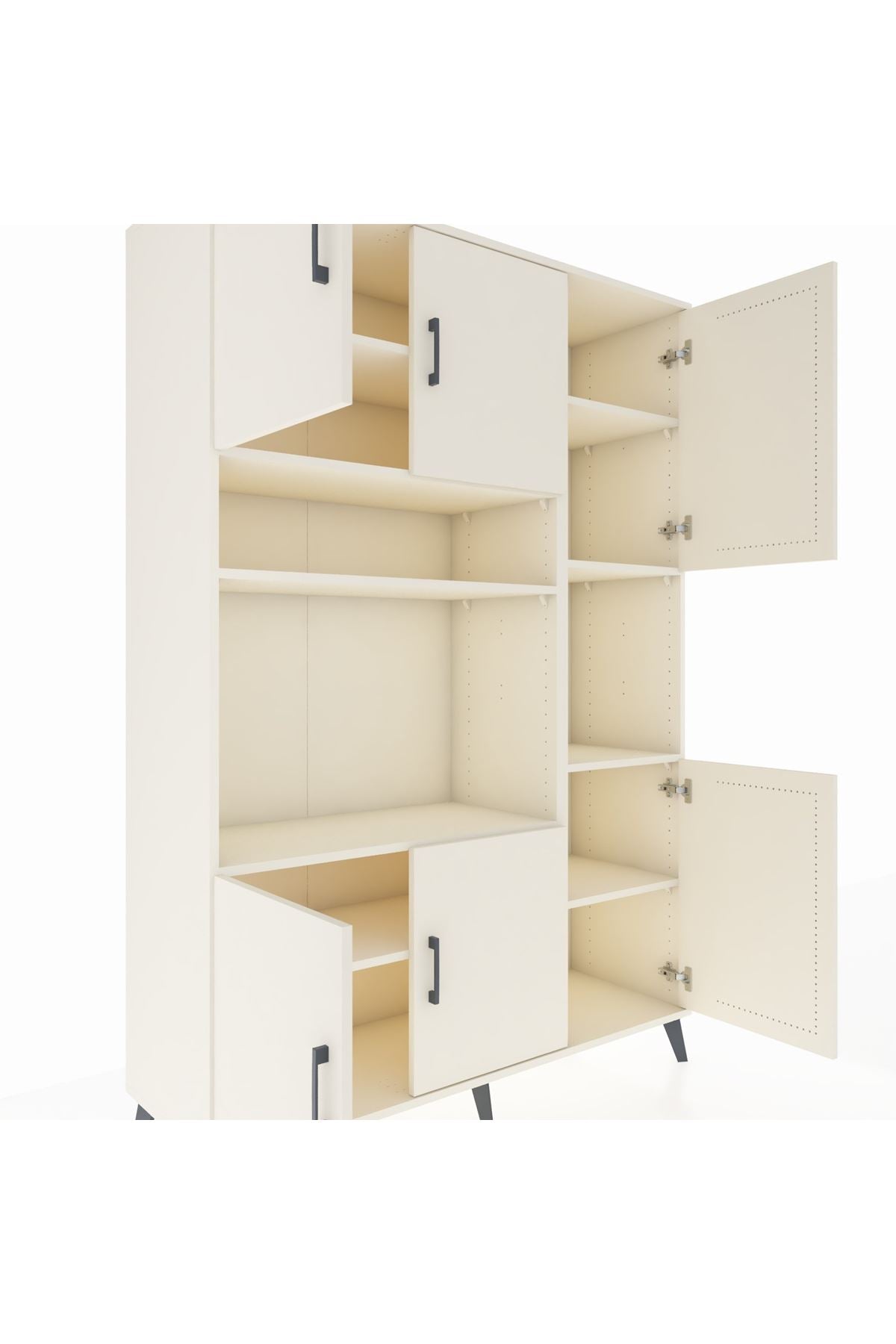 Hyperion Dolap 9 Raflı 6 Kapaklı 132x44x195 Aytaşı-Aytaşı/Aytaşı