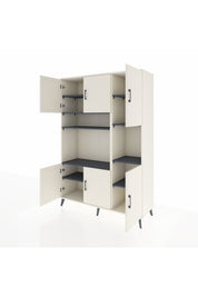 Hyperion Dolap 9 Raflı 6 Kapaklı 132x44x195 Aytaşı-Aytaşı/Antrasit