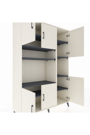 Hyperion Dolap 9 Raflı 6 Kapaklı 132x44x195 Aytaşı-Aytaşı/Antrasit