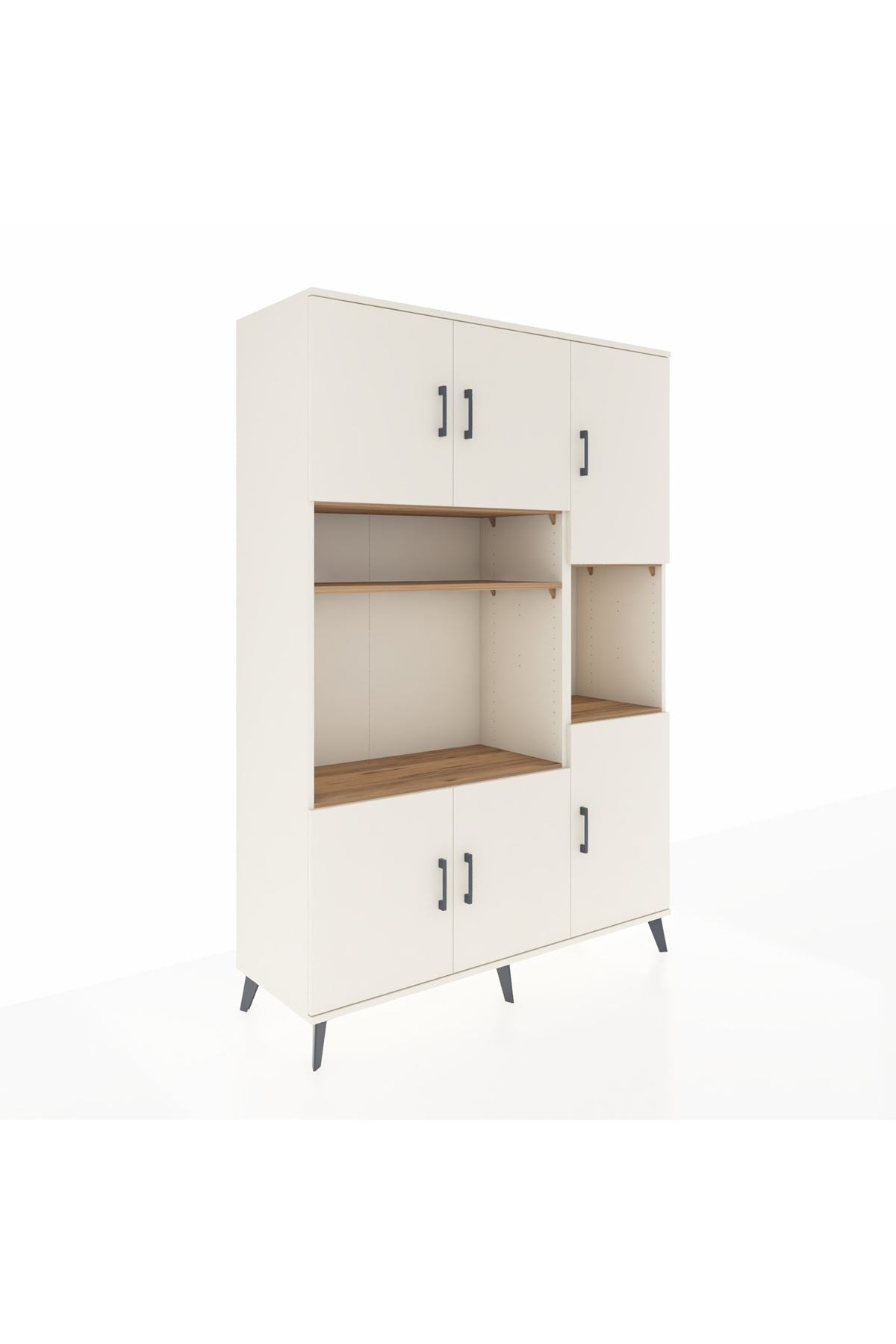 Hyperion Dolap 9 Raflı 6 Kapaklı 132x44x195 Aytaşı-Aytaşı/Çam