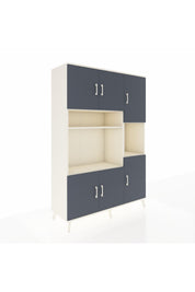 Hyperion Dolap 9 Raflı 6 Kapaklı 132x44x195 Aytaşı-Antrasit/Aytaşı