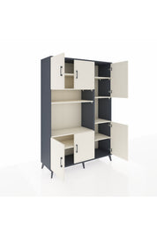 Hyperion Dolap 9 Raflı 6 Kapaklı 132x44x195 Antrasit-Aytaşı/Aytaşı