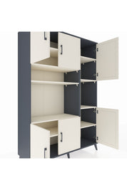 Hyperion Dolap 9 Raflı 6 Kapaklı 132x44x195 Antrasit-Aytaşı/Aytaşı