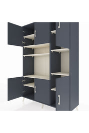 Hyperion Dolap 9 Raflı 6 Kapaklı 132x44x195 Antrasit-Antrasit/Aytaşı