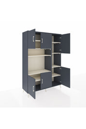 Hyperion Dolap 9 Raflı 6 Kapaklı 132x44x195 Antrasit-Antrasit/Aytaşı