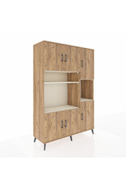 Hyperion Dolap 9 Raflı 6 Kapaklı 132x44x195 Çam-Çam/Aytaşı