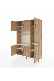 Hyperion Dolap 9 Raflı 6 Kapaklı 132x44x195 Çam-Çam/Aytaşı