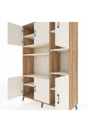 Hyperion Dolap 9 Raflı 6 Kapaklı 132x44x195 Çam-Aytaşı/Aytaşı