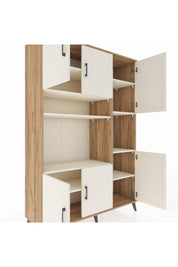 Hyperion Dolap 9 Raflı 6 Kapaklı 132x44x195 Çam-Aytaşı/Aytaşı