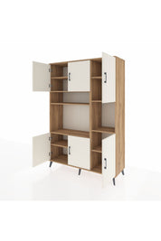 Hyperion Dolap 9 Raflı 6 Kapaklı 132x44x195 Çam-Aytaşı/Çam