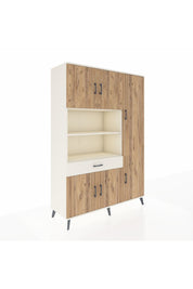 Hyperion Dolap 10 Raflı Tek Çekmeceli 6 Kapaklı 132x44x195 Aytaşı-Çam/Aytaşı