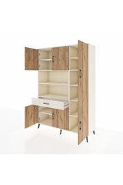 Hyperion Dolap 10 Raflı Tek Çekmeceli 6 Kapaklı 132x44x195 Aytaşı-Çam/Aytaşı