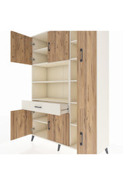 Hyperion Dolap 10 Raflı Tek Çekmeceli 6 Kapaklı 132x44x195 Aytaşı-Çam/Aytaşı