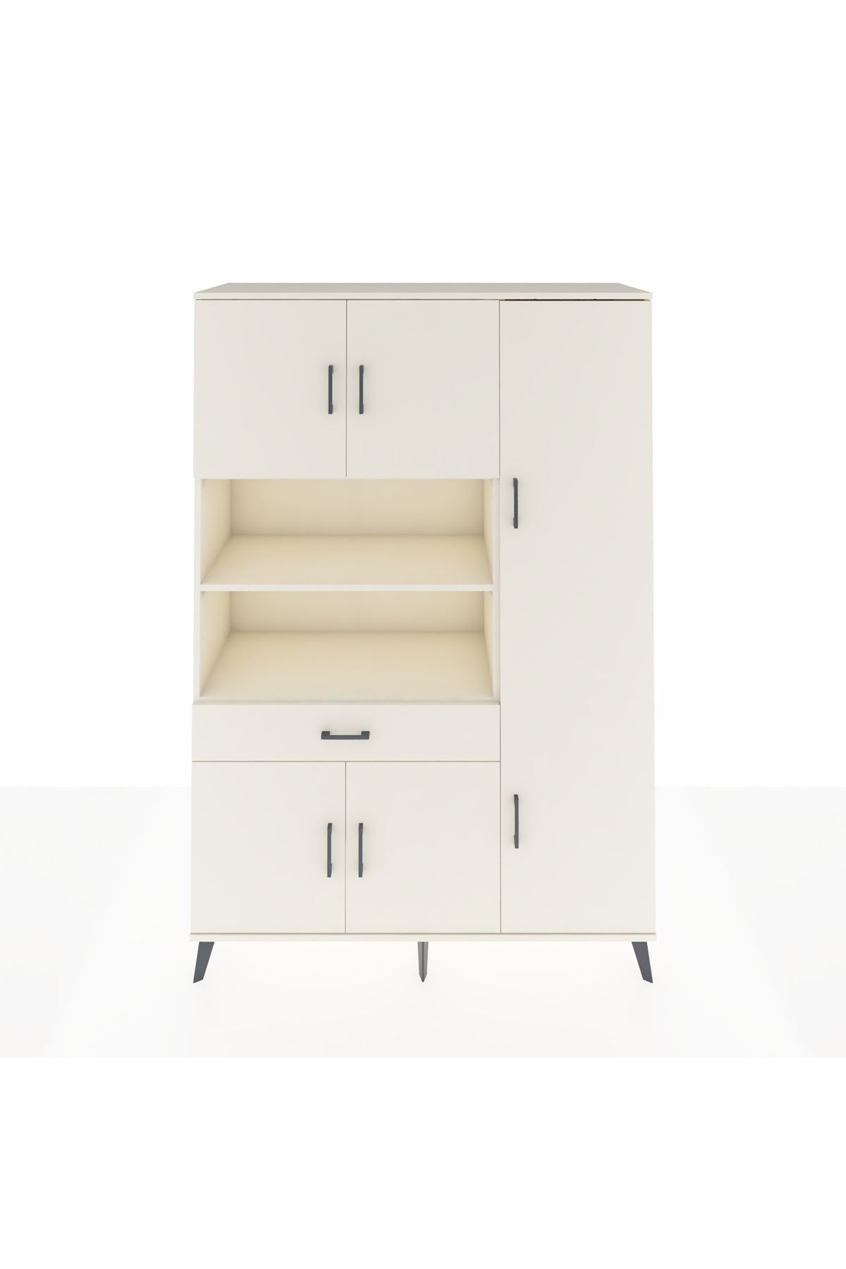 Hyperion Dolap 10 Raflı Tek Çekmeceli 6 Kapaklı 132x44x195 Aytaşı-Aytaşı/Aytaşı