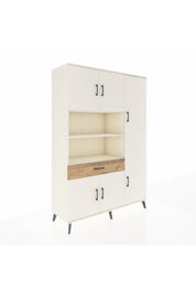 Hyperion Dolap 10 Raflı Tek Çekmeceli 6 Kapaklı 132x44x195 Aytaşı-Aytaşı/Çam