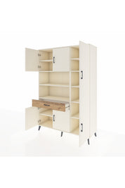 Hyperion Dolap 10 Raflı Tek Çekmeceli 6 Kapaklı 132x44x195 Aytaşı-Aytaşı/Çam