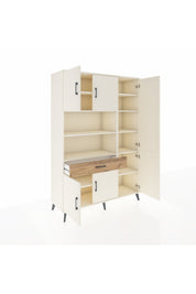 Hyperion Dolap 10 Raflı Tek Çekmeceli 6 Kapaklı 132x44x195 Aytaşı-Aytaşı/Çam
