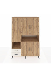 Kronos Dolap 10 Raflı 2 Çekmeceli 5 Kapaklı 132x59x195 Çam-Çam/Aytaşı