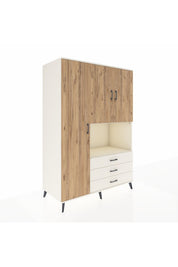 Kronos Dolap 6 Raflı 3 Çekmeceli 3 Kapaklı 132x59x195 Aytaşı-Çam/Aytaşı