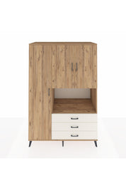 Kronos Dolap 6 Raflı 3 Çekmeceli 3 Kapaklı 132x59x195 Çam-Çam/Aytaşı