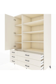Kronos Dolap 8 Raflı 6 Çekmeceli Tek Kapaklı 132x59x195 Aytaşı-Aytaşı/Aytaşı