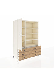 Kronos Dolap 8 Raflı 6 Çekmeceli Tek Kapaklı 132x59x195 Aytaşı-Aytaşı/Çam