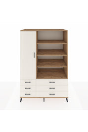 Kronos Dolap 8 Raflı 6 Çekmeceli Tek Kapaklı 132x59x195 Çam-Aytaşı/Aytaşı